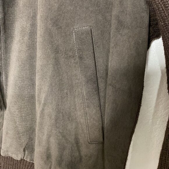 CABELA’S Men’s Suede Leather/ Wool Knit Full Zip Fully Lined Jacket Size XL - Picture 3 of 8